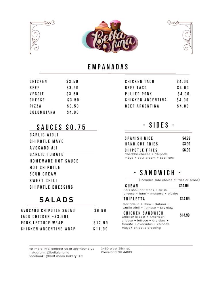Bella Luna Menu image 1